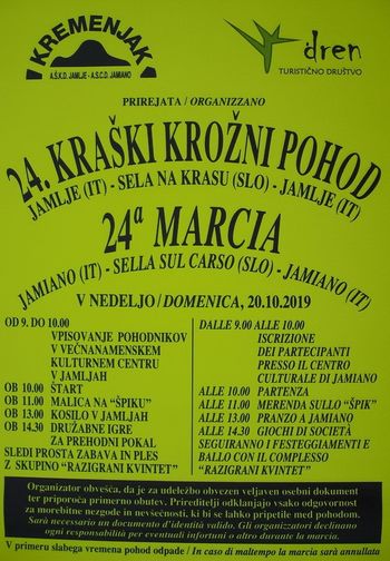 24. Kraški krožni pohod Jamlje - Sela - Jamlje 