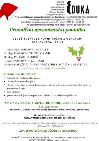 Praznična decemberska ponudba