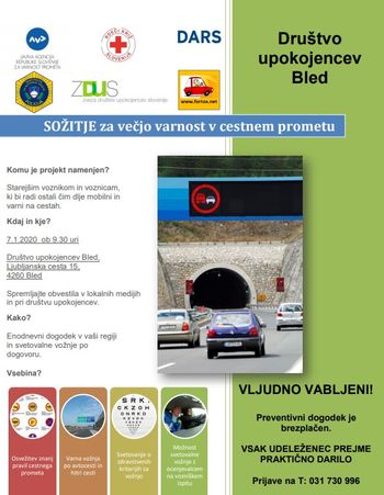 Projekt Sožitje za večjo varnost v cestnem prometu