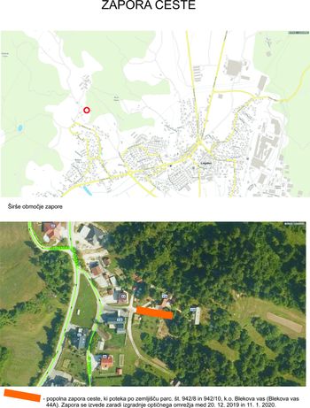 Zapora ceste Blekova vas