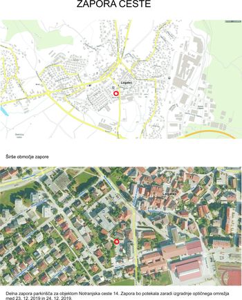 Delna zapora parkirišča Notranjska 14