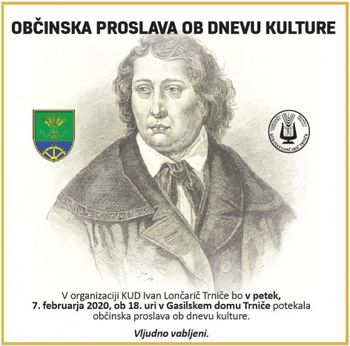 OBČINSKA PROSLAVA OB DNEVU KULTURE - PETEK, 7. 2. 2020