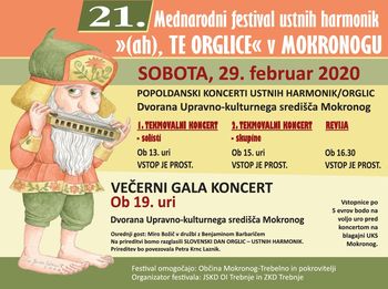 21. mednarodni festival ustnih harmonik "(ah), TE ORGLICE"