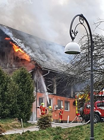 Požar v centru Bleda