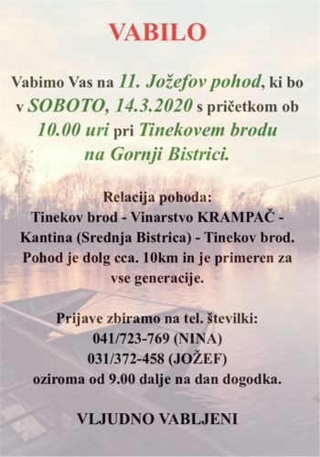 Vabilo na Jožefov pohod