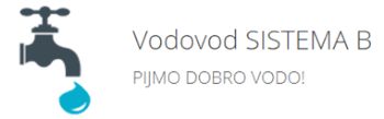 OBVESTILO VODOVODA SISTEMA B d.o.o.