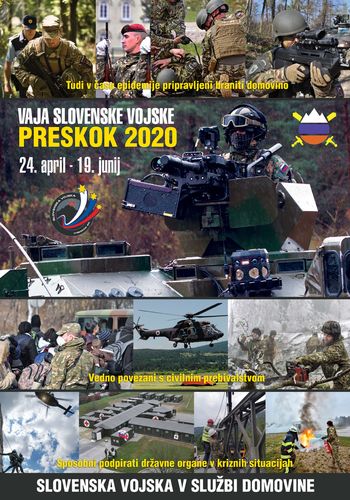 Slovenska vojska vzdržuje pripravljenost in nadaljuje niz vaj Preskok 2020