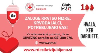 KRVODAJALCI IN KRVODAJALKE, DARUJTE!