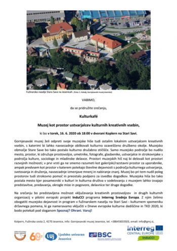 Kulturkafe - vabilo na srečanje Kulturkafe - vabilo na srečanje