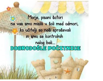 POLETNE POČITNICE ZA OTROKE