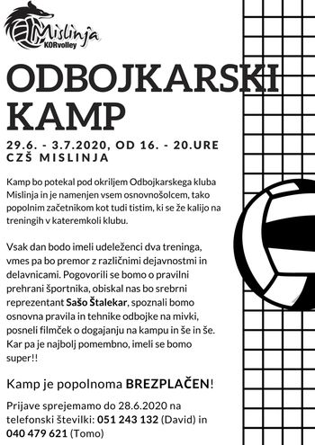 Brezplačen odbojkarski kamp