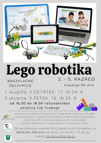 Lego robotika_brezplačne delavnice