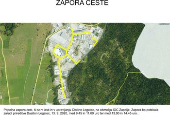 Zapora cest v IOC Zapolje