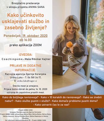   Brezplačna spletna predavanja Razvojne agencije Zgornje Gorenjske
