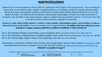 Vabilo na predavanja: Preprečevanje nasilja v družini in nasilja nad starejšimi