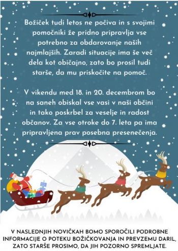 BOŽIČKOVANJE 2020