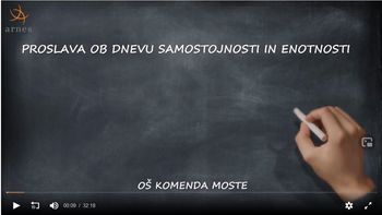 Šolska proslava ob dnevu samostojnosti in enotnosti, prihajajočih praznikih in vstopu v novo leto