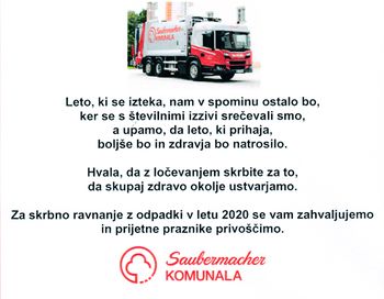 Čestitka Saubermacher - Komunala Murska Sobota d.o.o.