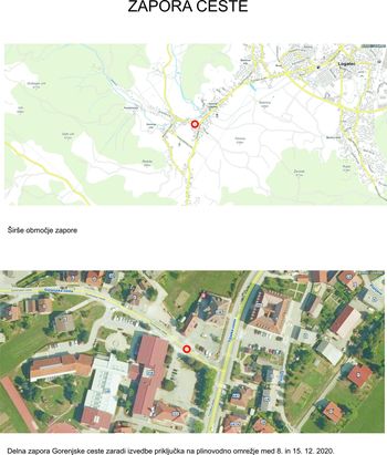 Delna zapora Gorenjske ceste