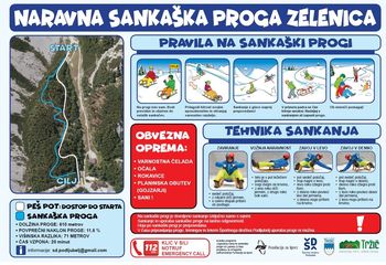 Naravna sankaška proga "Zelenica" na Ljubelju