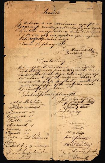 Vabilo na udeležbo na uradni občni zbor Požarne brambe Žalec, 12. februar 1881