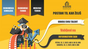 Vabilo na informativne dneve na Ekonomski gimnaziji in srednji šoli Radovljica
