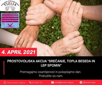 Prostovoljska akcija  ¨Srečanje, topla beseda in lep spomin¨