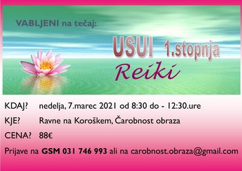 Tečaj USUI REIKI 1.stopnja