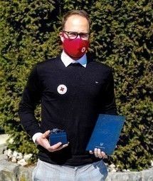 Prostovoljni bolničar RKS Žiga Bizjak je heroj korone