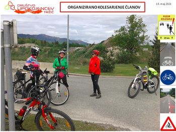 Upokojenci organizirano kolesarijo Upokojenci organizirano kolesarijo