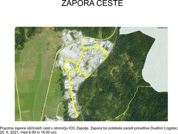 Zapora cest v IOC Zapolje