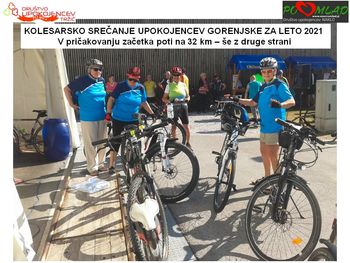 Upokojenci kolesarji aktivni tudi v vročinskem obdobju 