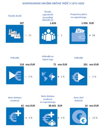 POSLOVANJE POSLOVNIH SUBJEKTOV V OBČINI TRŽIČ V LETU 2020