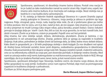 Voščilo ob 30. obletnici samostojnosti Republike Slovenije
