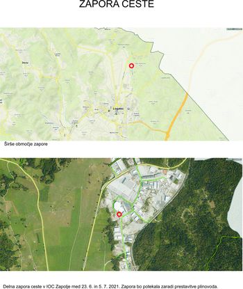 Zapora ceste v IOC Zapolje Zapora ceste v IOC Zapolje
