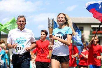 Slovenska olimpijska bakla v Žireh