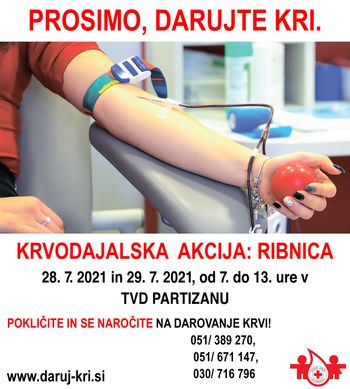 Krvodajalska akcija v Ribnici Krvodajalska akcija v Ribnici