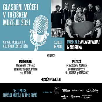 Anja Strajnar in Akordika na tretjem Glasbenem večeru v Tržiškem muzeju