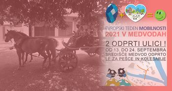 Konjička so zapregli - brezplačna vožnja s Hraško dvovprego - Evropski teden mobilnosti 2021 v Medvodah