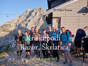 FOTOREPORTAŽA : PD na Razorju in Škrlatici 14. in 15.8.2021                        