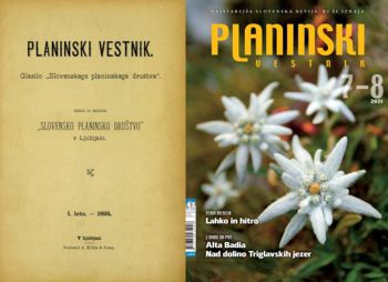 Prva in zadnja naslovnica Planinskega vestnika