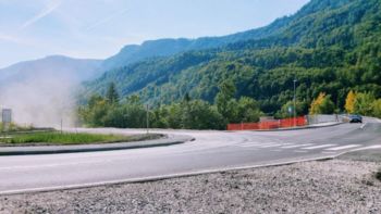 Cesta od Elima proti Betonarni Sava na Hrušici zaprta za motorna vozila