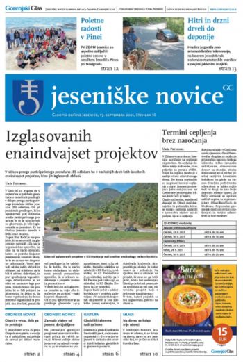 Jeseniške novice, 17. september 2021-16
