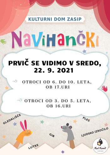 Navihančki in mladinska gledališka skupina KUD Kamot Zasip