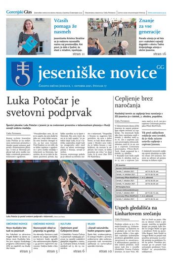 Jeseniške novice, 1. oktober 2021