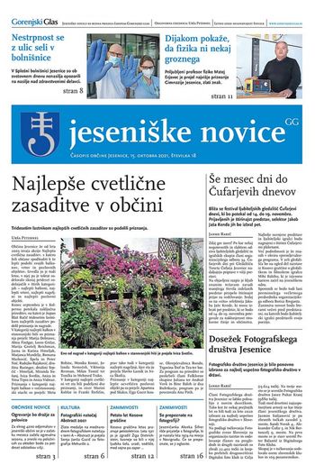 Jeseniške novice, 15. oktober 2021