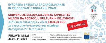 Pridobivanje dodatnih znanj za mlade na področju kulturnih dejavnosti v okviru JSKD