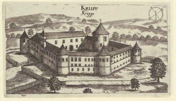 Grad Krupa. Avtor Topographia Ducatus Carnioliae modernae