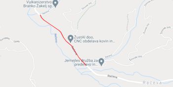 Zapora lokalne ceste Žiri – Račeva – Smrečje na odseku Noč – Debenc