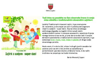 Ne pozabite na Dan slovenske hrane in tradicionalni slovenski zajtrk - 19. november Ne pozabite na Dan slovenske hrane in tradicionalni slovenski zajtrk - 19. november